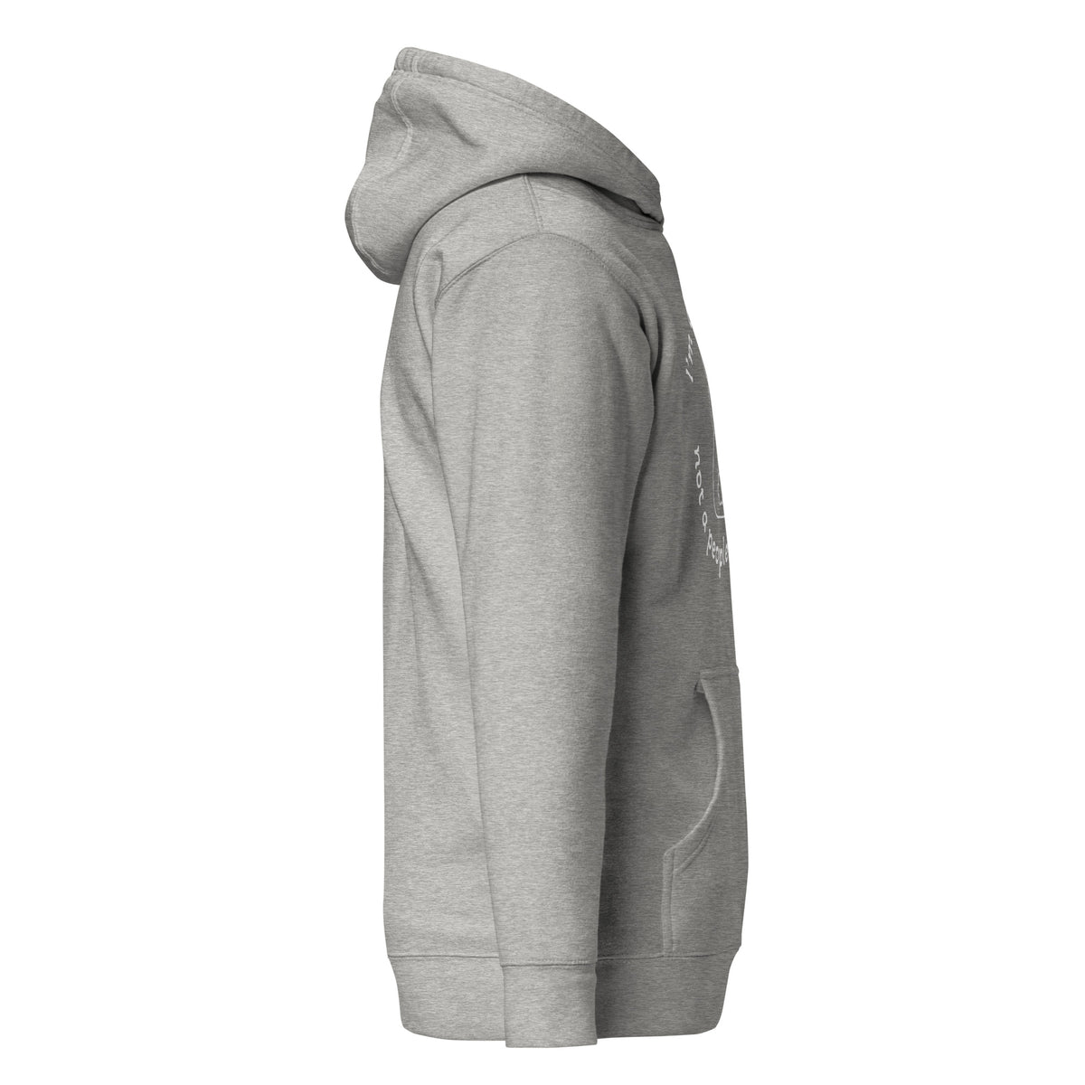 "Cat Person" harmaa unisex-huppari valkoisella painatuksella